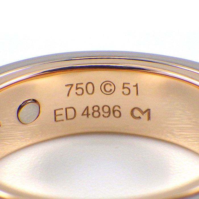 Cartier Love Secret Ring in K18 White & Pink Gold - Size 11