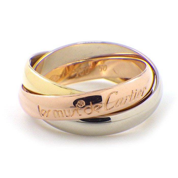 Cartier Trinity Ring in Three Colors of Gold - Size 10