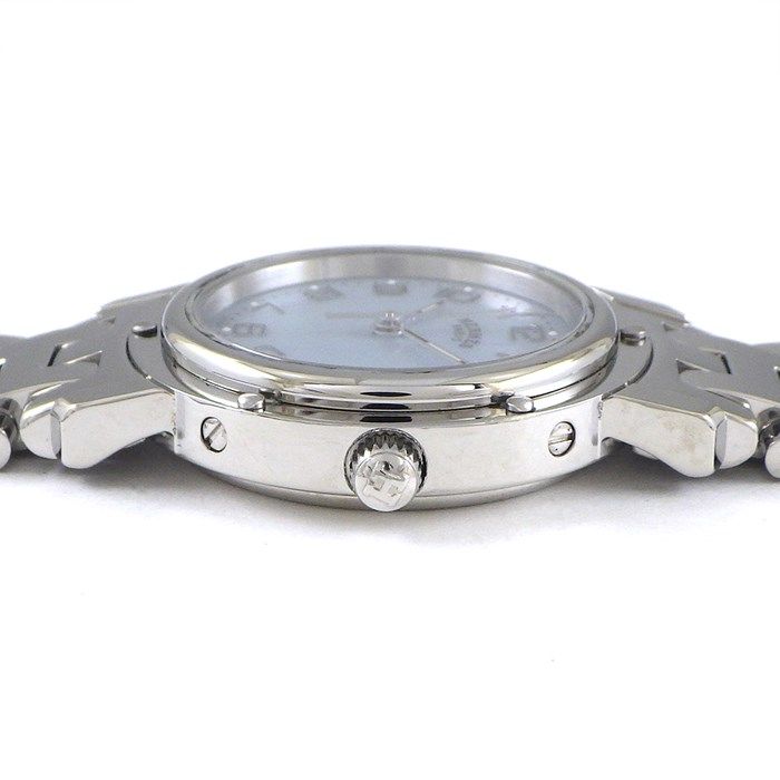 HERMES Clipper CL4.210 Blue Shell Dial Stainless Steel Watch