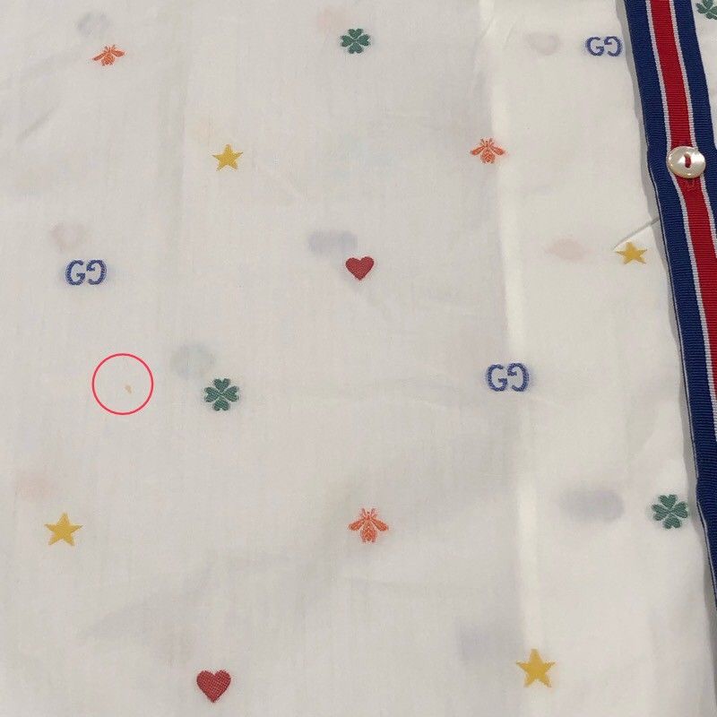 GUCCI Cotton Bowling Shirt - Iconic Pattern, Size 50