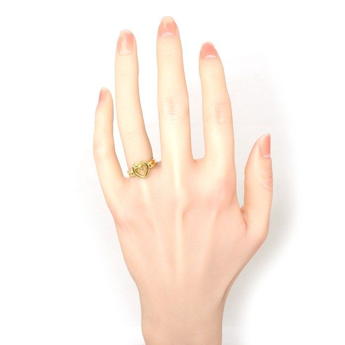 Tiffany & Co. Heart with Bow Ring in 18K Yellow Gold - Size 9
