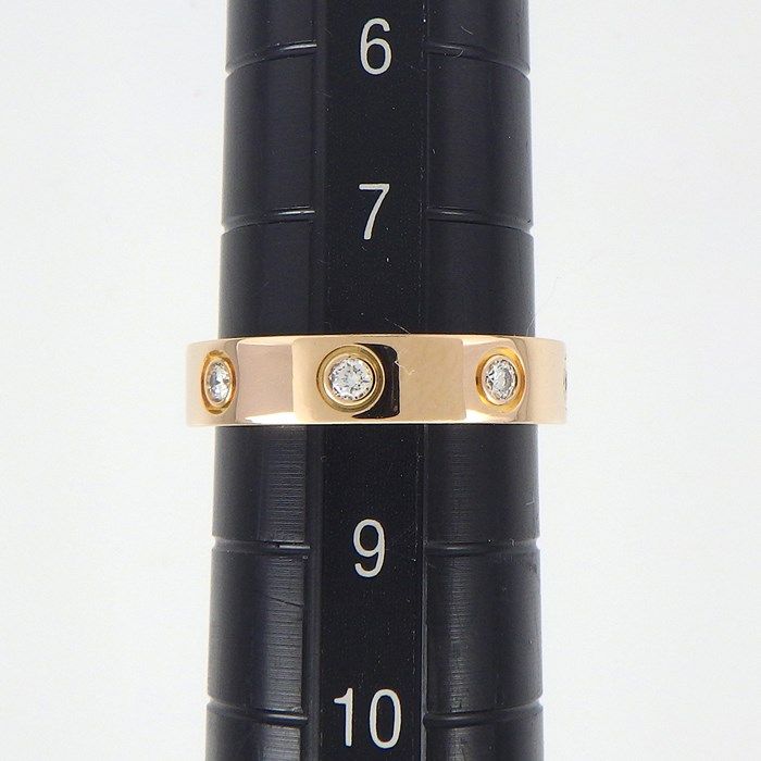 Cartier Love Ring SM with Diamonds in K18 Pink Gold - Size 8