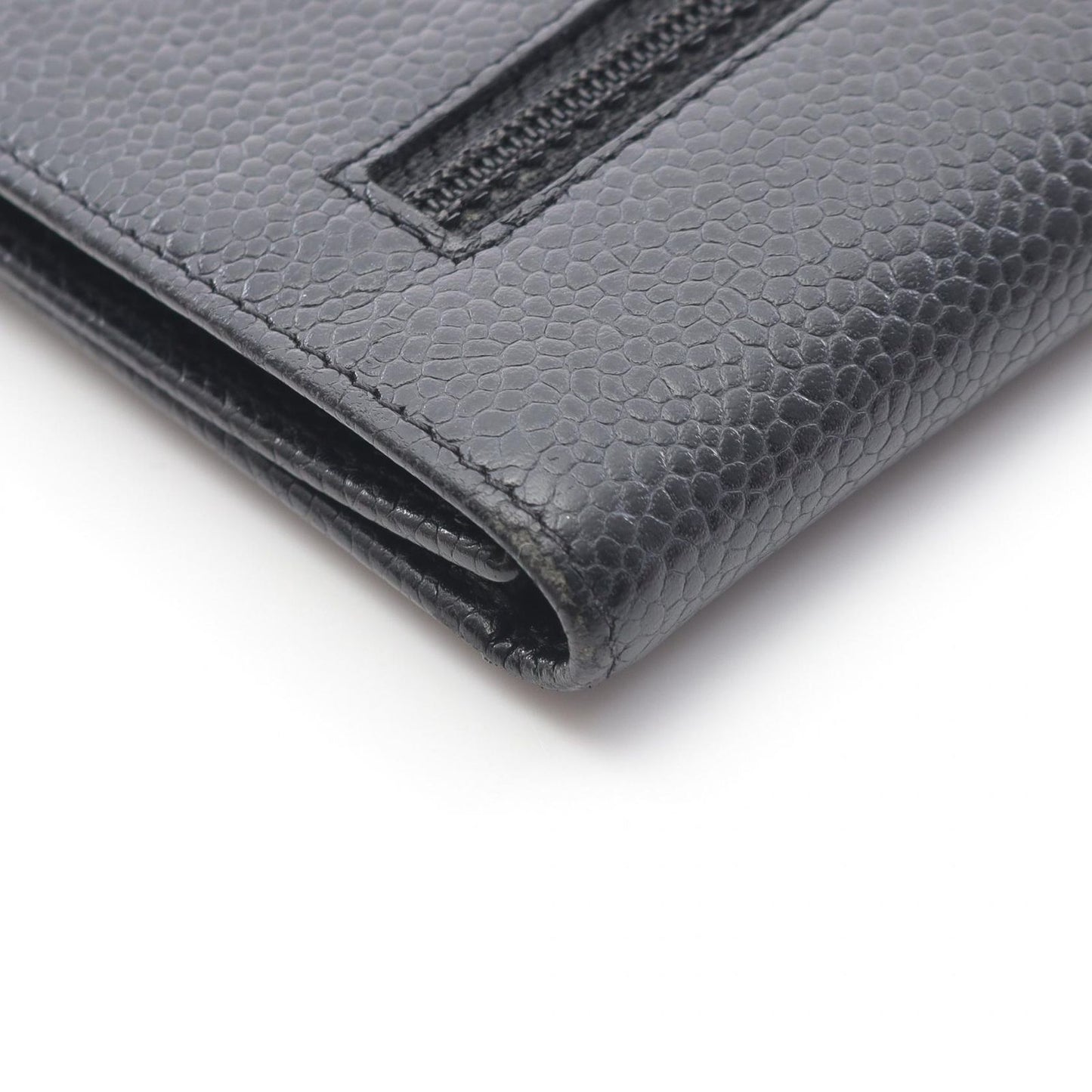 CHANEL Coco Mark Black Leather Tri-Fold Wallet - Exquisite Craftsmanship