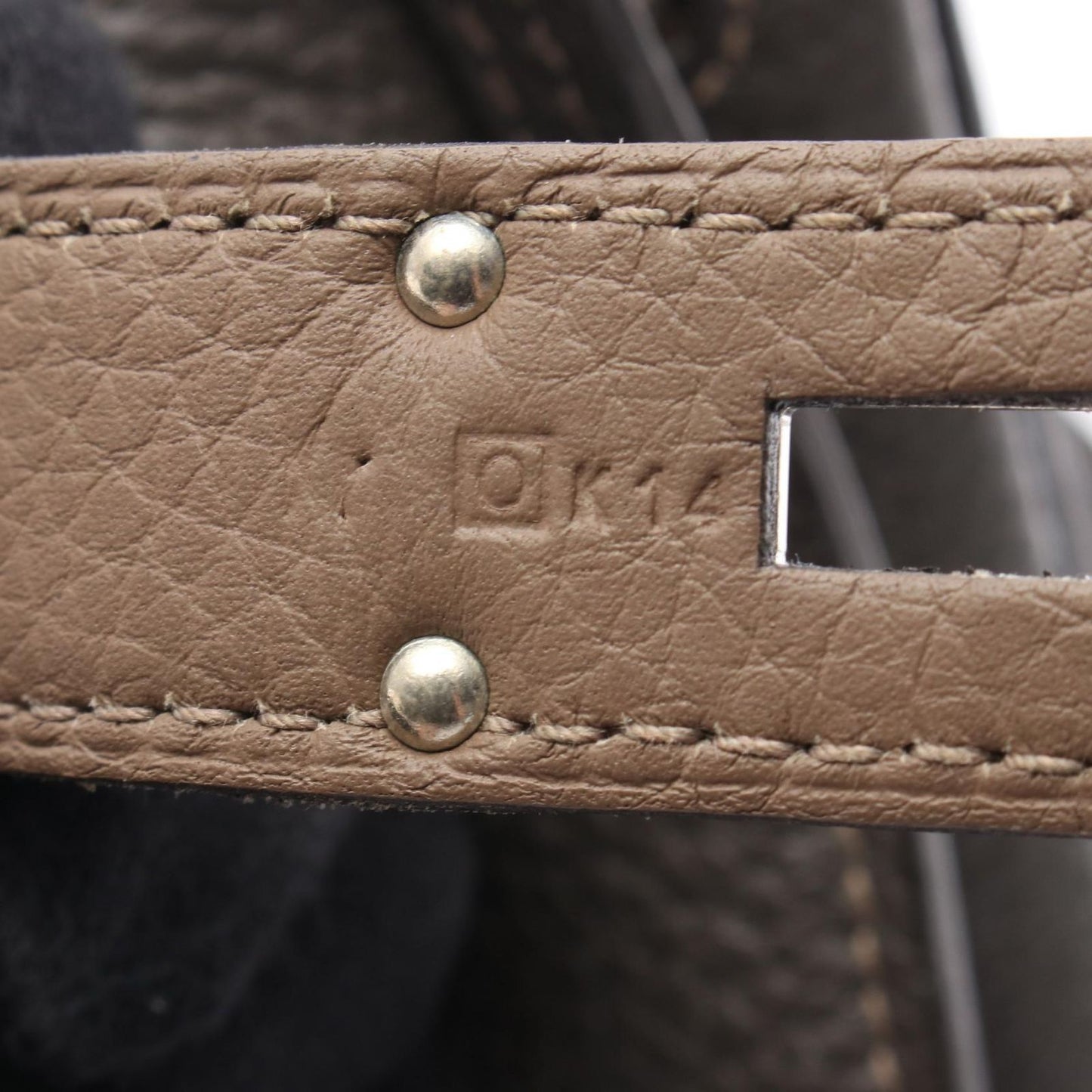 HERMES Gypsière 34 Verso Shoulder Bag in Graphite/Etaupe