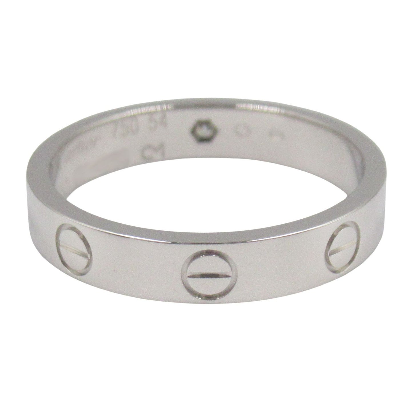 Cartier Mini Love Ring 1PD in 18K White Gold with Diamonds