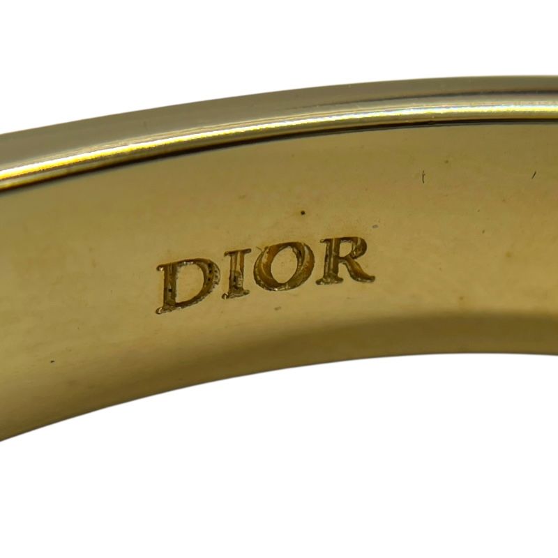 Christian Dior Gold & Blush Pink Metal Cuff Bangle - Exquisite Elegance