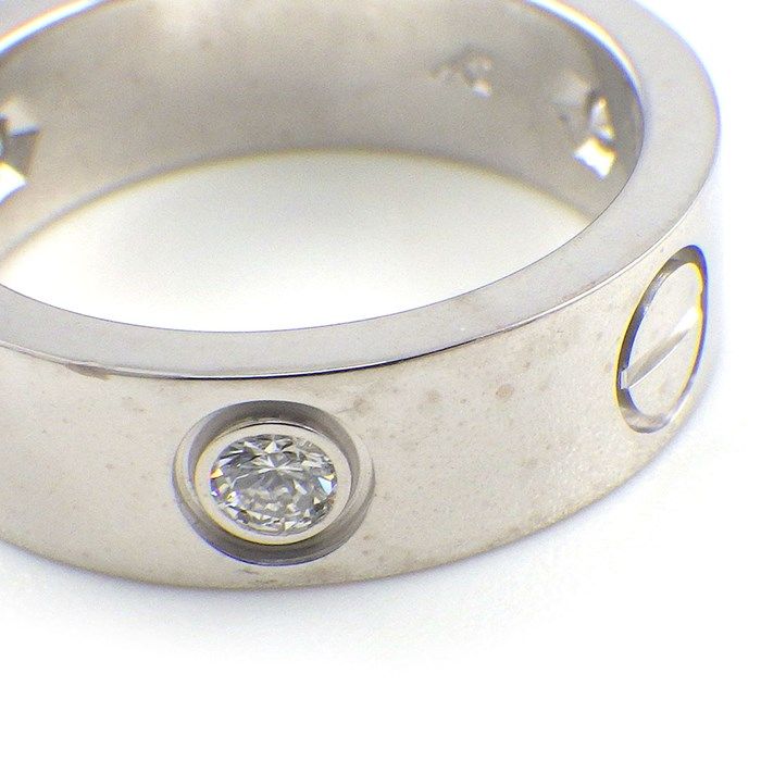 Cartier Love Ring Classic Model with Diamonds in 18K White Gold