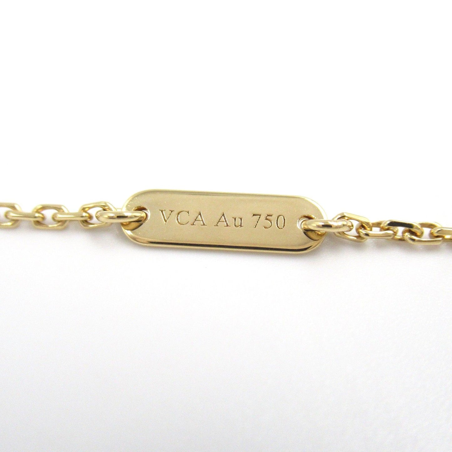 Van Cleef & Arpels Vintage Alhambra Necklace in Onyx & Yellow Gold