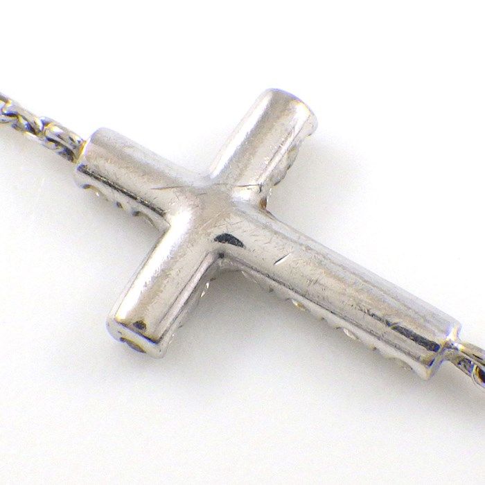 Cartier Symbol Cross Bracelet with Diamonds in K18 White Gold