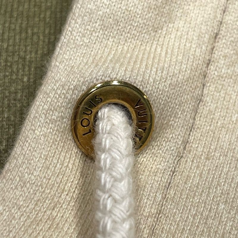 Louis Vuitton LV Circle Logo Sweatshirt Hoodie - Beige Cotton M