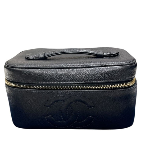 CHANEL Coco Mark Vanity Bag A01997 - Black Caviar with Gold Hardware