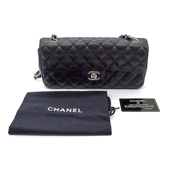 Chanel Matelassé Shoulder Bag A35731 in Black Caviar Leather