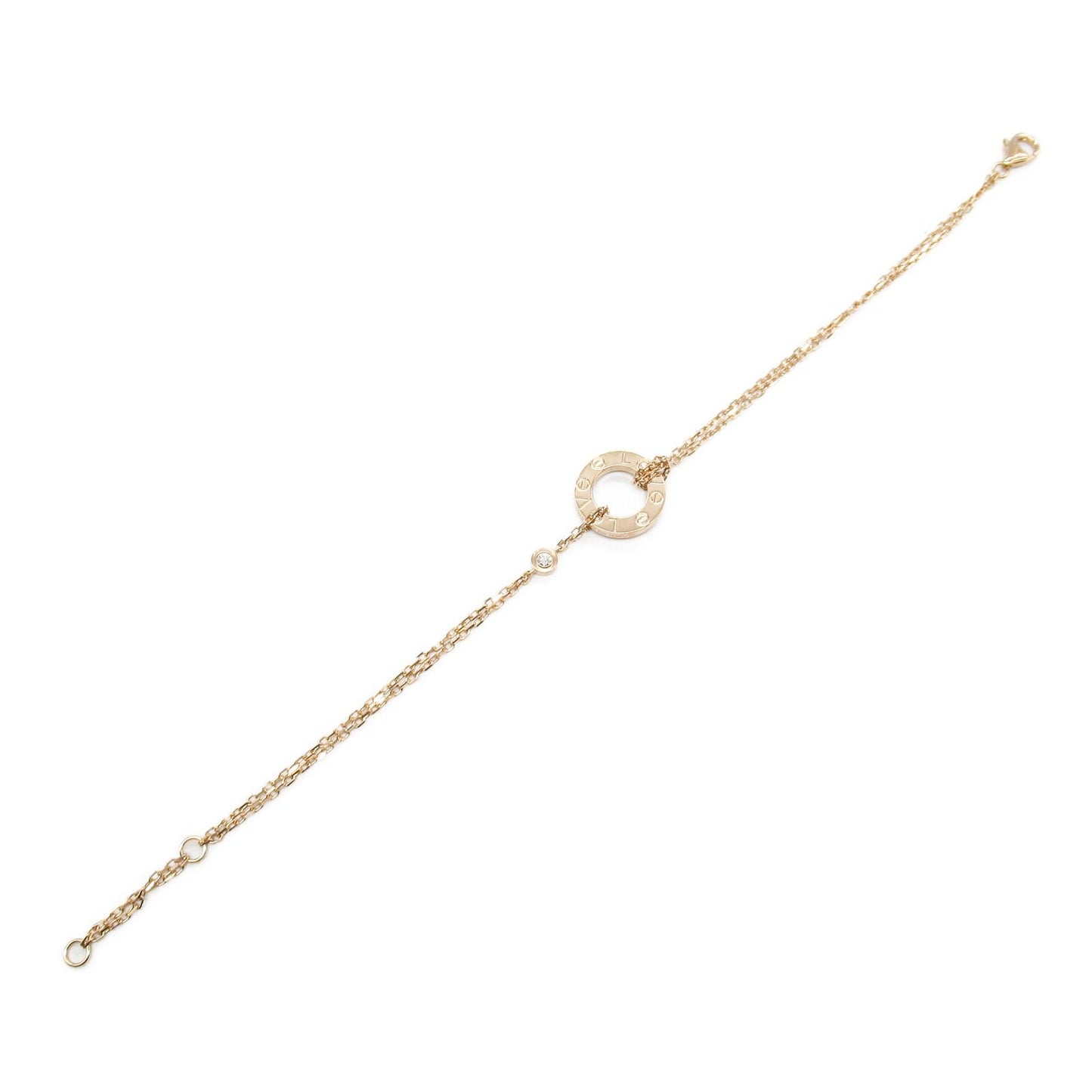 CARTIER Love Circle Diamond Bracelet in 18K Pink Gold
