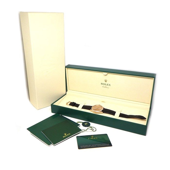 Rolex Cellini 50705RBR - Pink Gold with Diamond Bezel