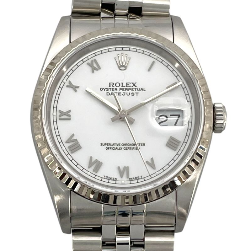 Rolex Datejust 16234 White Dial WG/SS Automatic Men's Watch