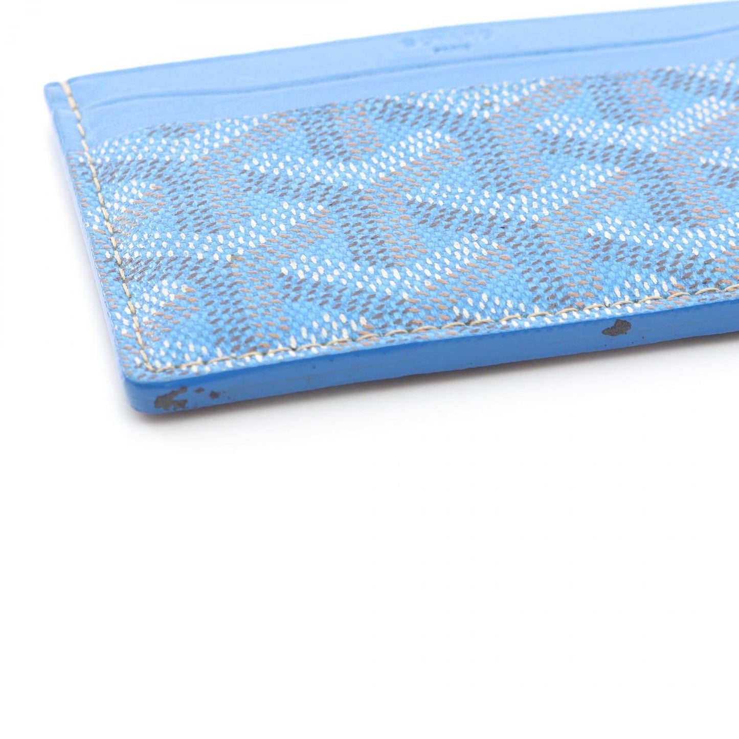 GOYARD Saint Sulpice Card Case in Blue Leather - Exquisite Craftsmanship