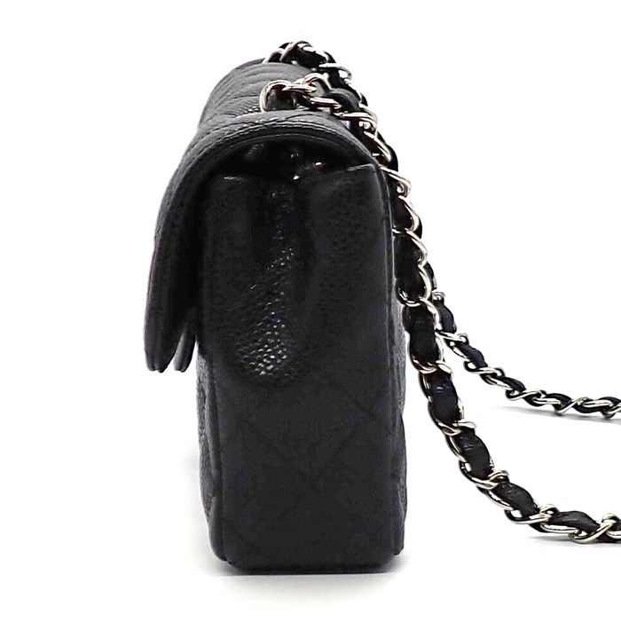 Chanel Matelassé Shoulder Bag A35731 in Black Caviar Leather