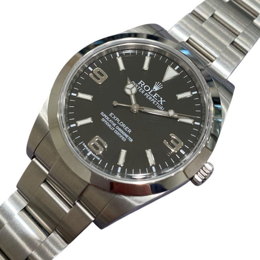 ROLEX Explorer I 214270 Black Dial Stainless Steel Men's Watch