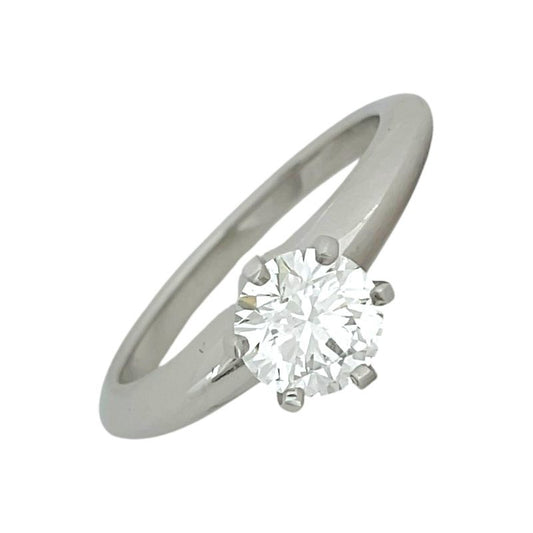 Tiffany & Co. Platinum 950 Solitaire Diamond Ring - 0.59ct