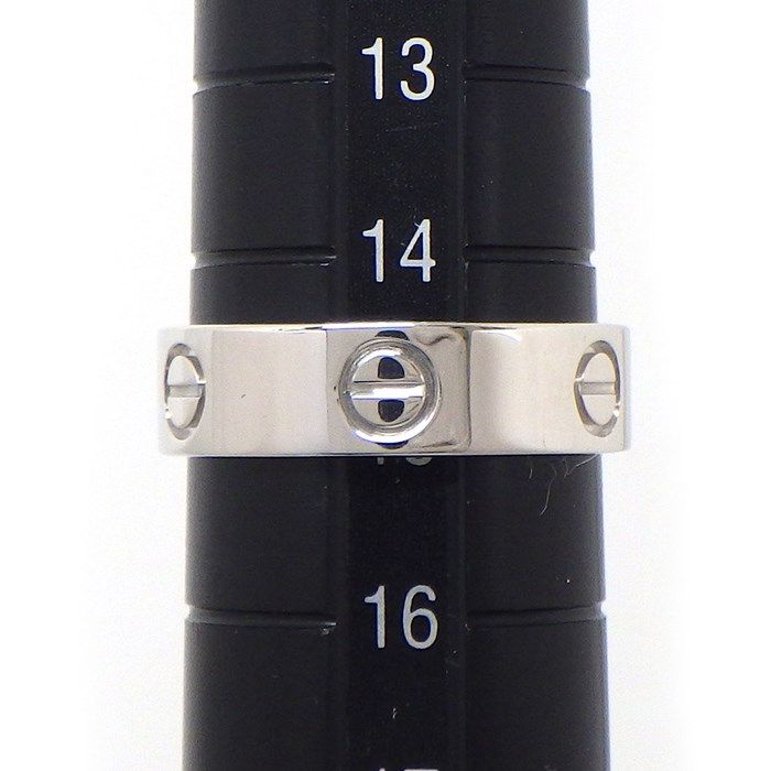 Cartier Love Ring Classic Model MM in K18 White Gold - Size 15