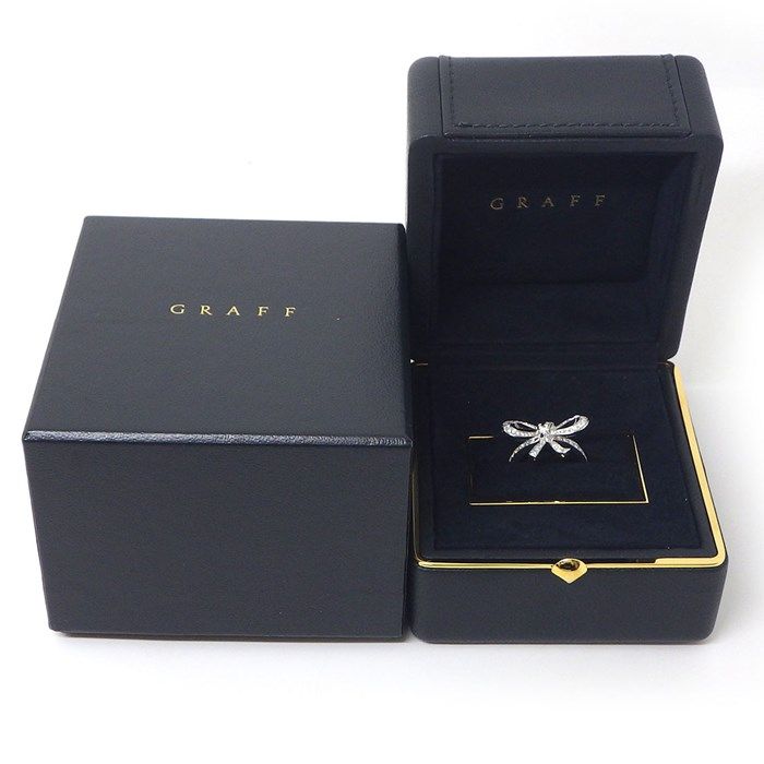 Graff Tilda's Bow Mini Ring with Diamonds in 18K White Gold