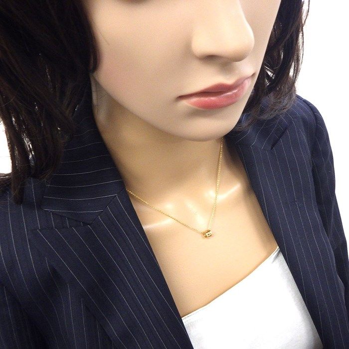 Tiffany & Co. Atlas Open Mini Ring Motif Necklace in K18 Pink Gold