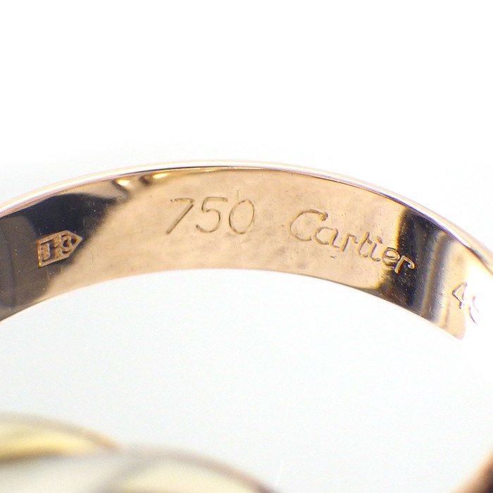 Cartier Trinity Ring in K18 Three Colors - Size 7.5