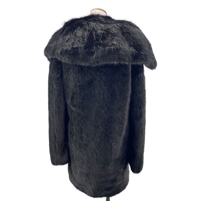 Stella McCartney Black Faux Fur Coat - Timeless Elegance