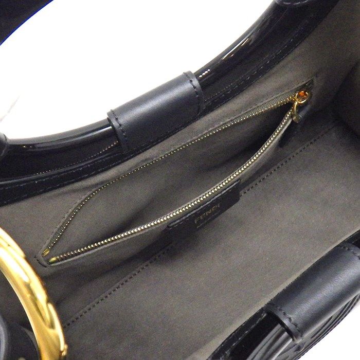 Fendi Runaway Shopper Small Zucca Handbag in Mogano & Panna