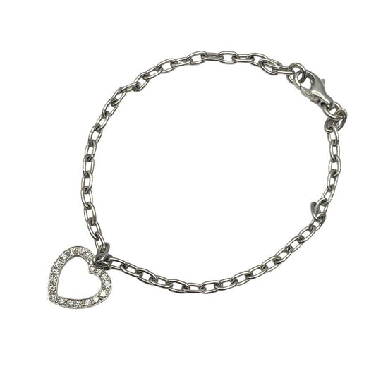 Tiffany & Co. Sentimental Hard Bracelet in Platinum with Diamonds