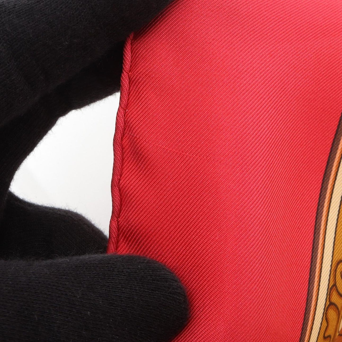 HERMES Cogeaux Silk Scarf in Red - Timeless Elegance