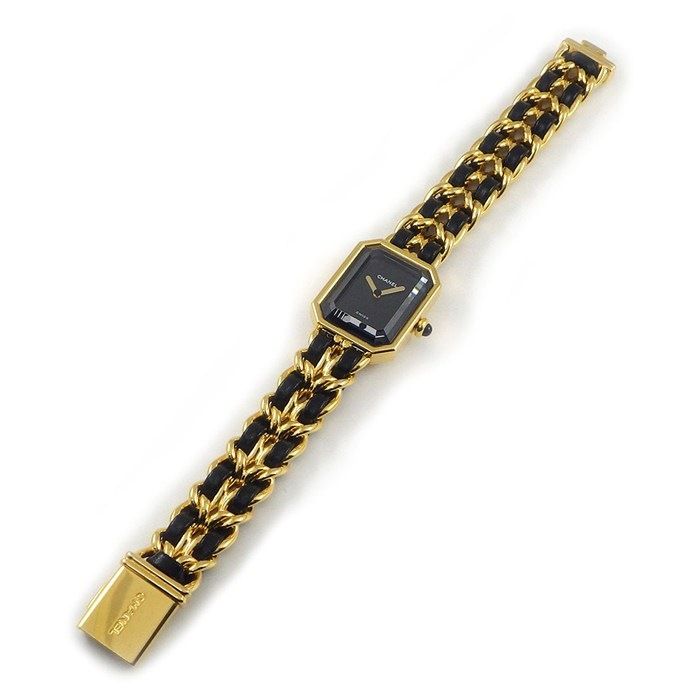 Chanel Premiere L H0001 Octagonal Black Dial Quartz Watch