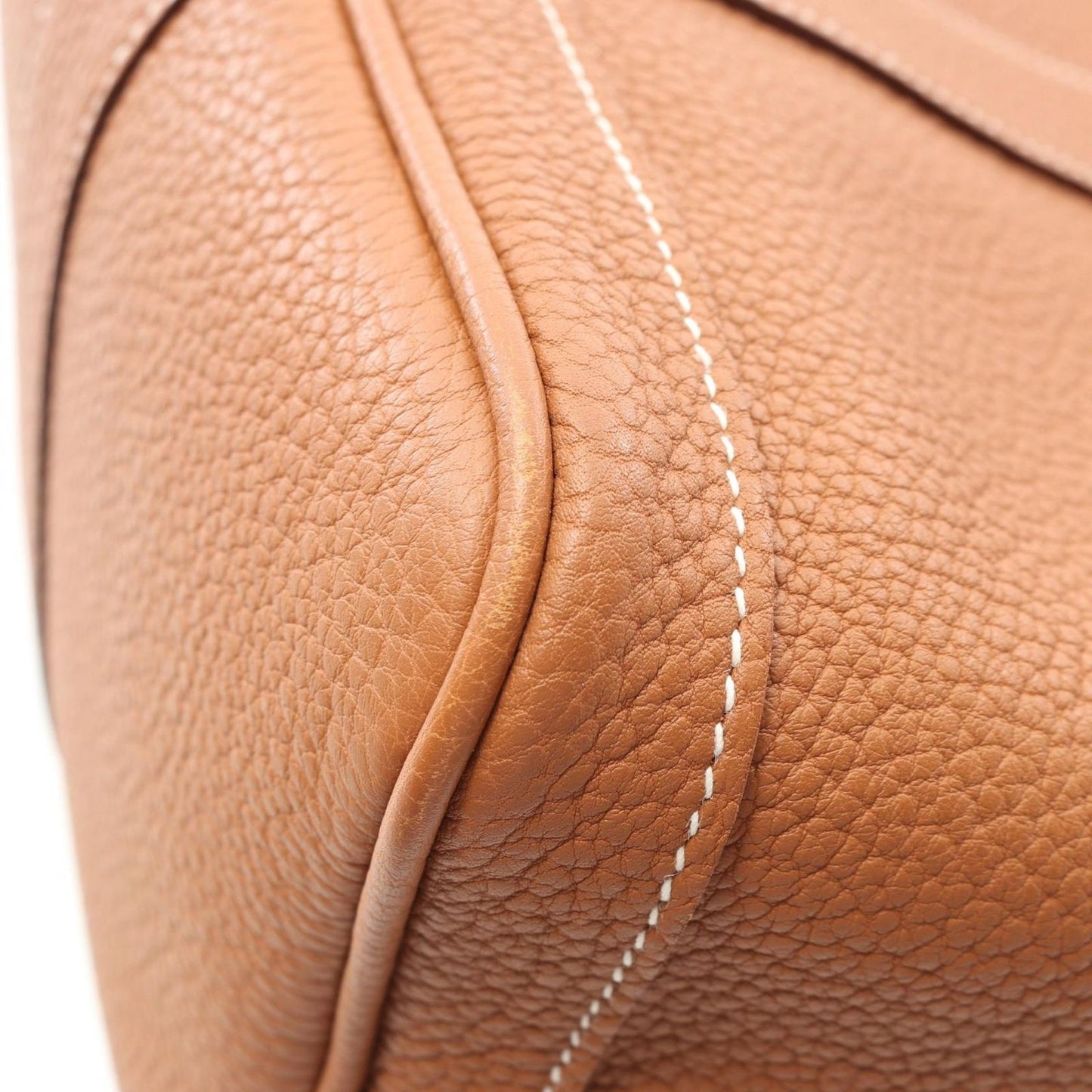 HERMES Garden Party PM Tote Bag in Gold Leather - Timeless Elegance