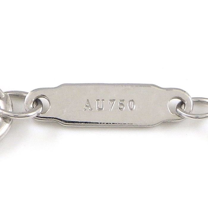 Tiffany & Co. T Smile Small Necklace with Diamonds in K18 White Gold