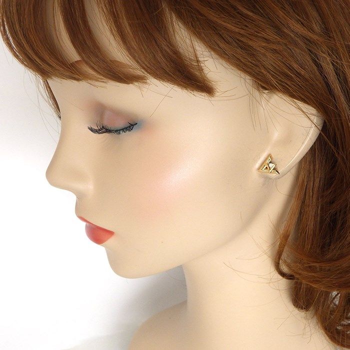 Louis Vuitton Monogram Diamond Earrings in K18 Pink Gold