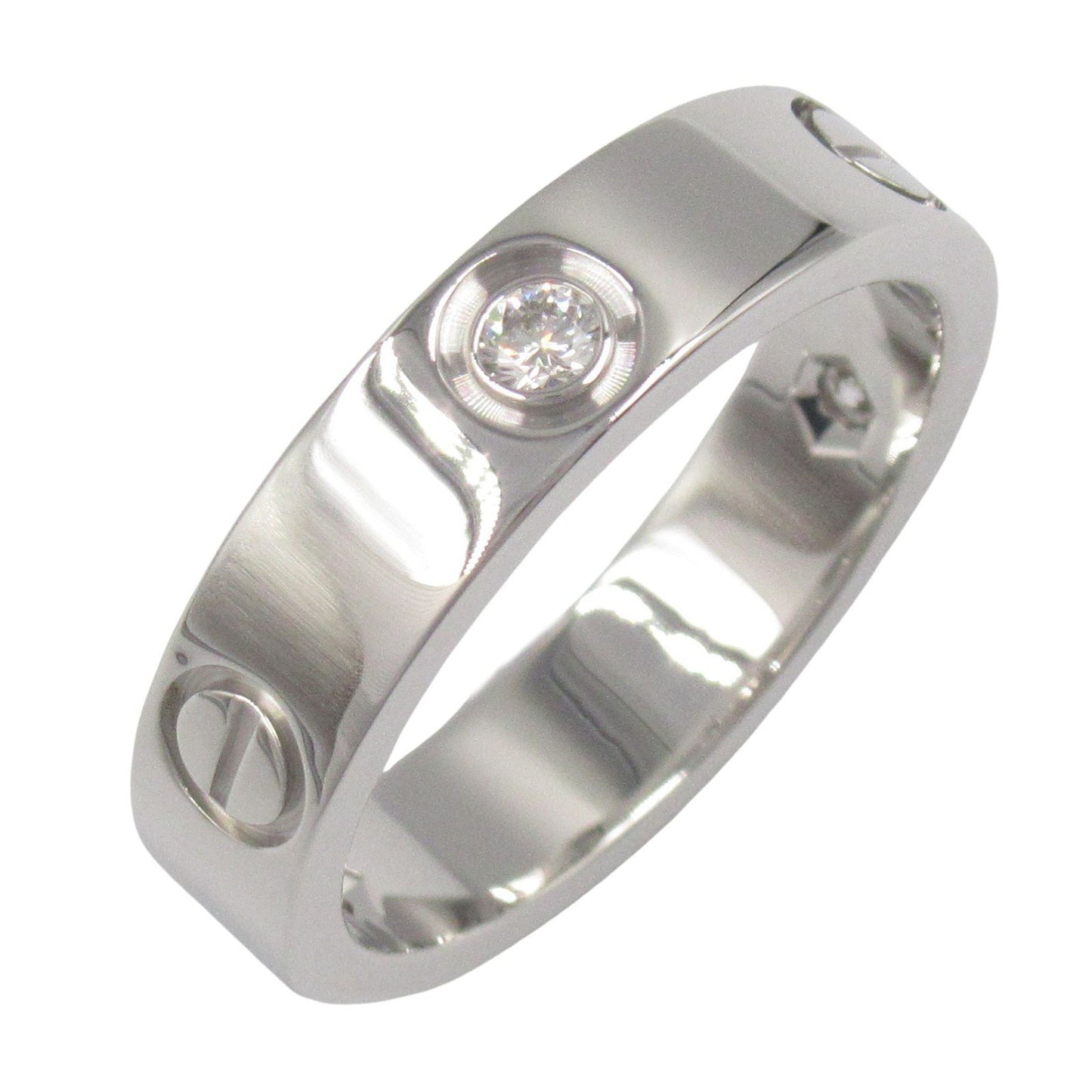 Cartier Love Ring 3PD K18WG Diamond - Timeless Elegance