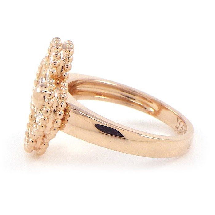 Van Cleef & Arpels Vintage Alhambra Ring with Diamonds - 0.48ct