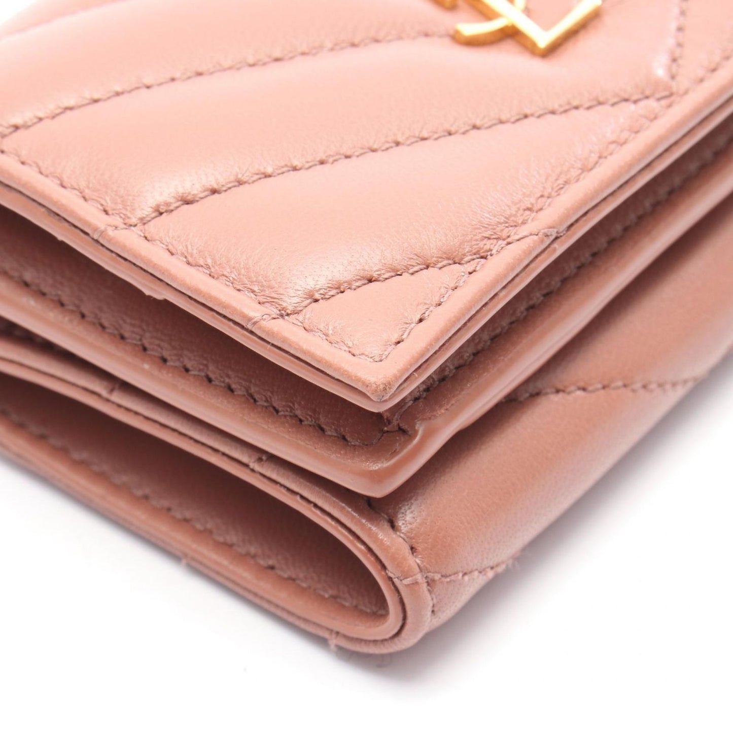 SAINT LAURENT Origami Tiny Wallet in Brown Leather - Exquisite Craftsmanship
