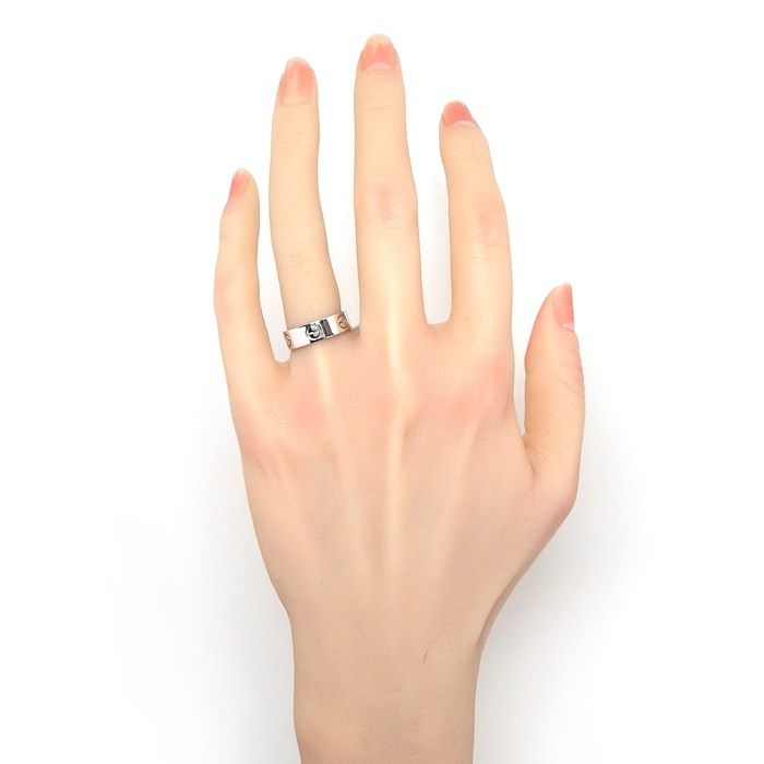 Cartier Love Ring Classic Model MM in K18 White Gold - Size 10