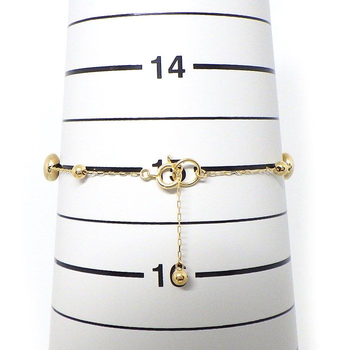 K18 Yellow Gold Round Ball Motif Bracelet - Exquisite Craftsmanship