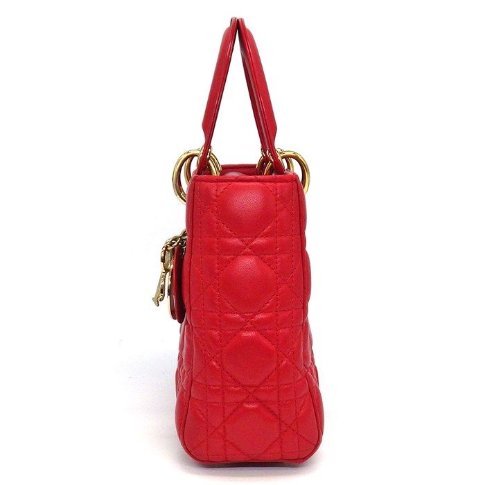 Dior Lady Dior MY ABC Small Handbag in Red Cannage Lambskin
