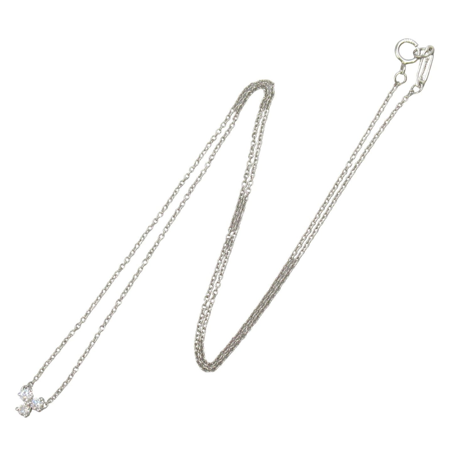 TIFFANY & CO. Aria Diamond Necklace in Platinum - 42cm