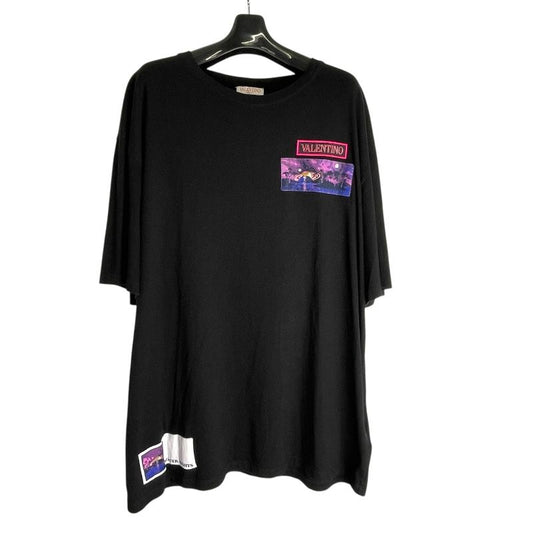 VALENTINO Logo Patch T-Shirt in Black - XXL