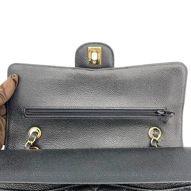 CHANEL Matelassé 25 Black Caviar Leather Shoulder Bag