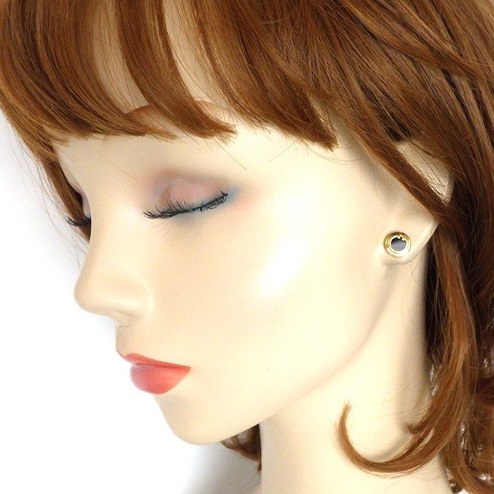 Tiffany & Co. T Circle Onyx Earrings in 18K Yellow Gold