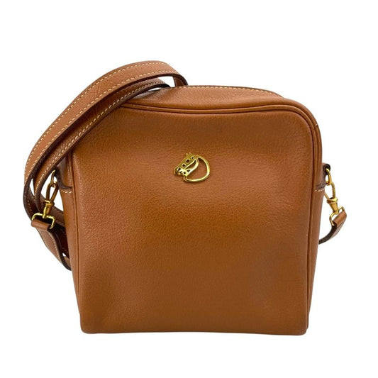 HERMES Jackie Gold Vache Leather Shoulder Bag with Gold Hardware