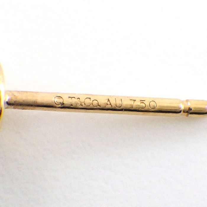 Tiffany & Co. Solitaire Diamond Earrings in K18 Pink Gold