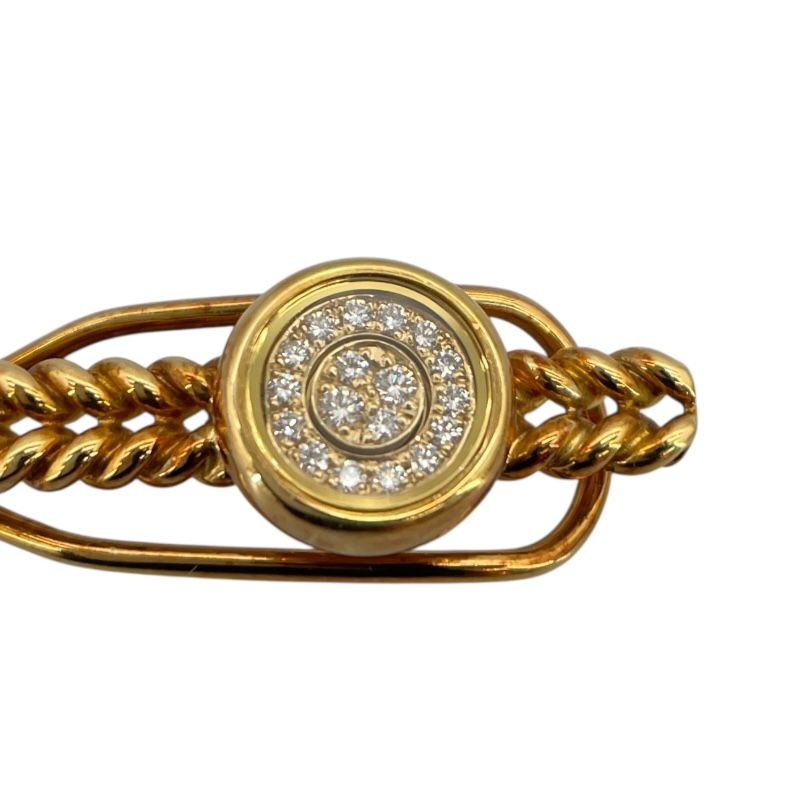 WALTHAM 750YG Gold Tie Pin with Diamond - A Timeless Luxury Accessory