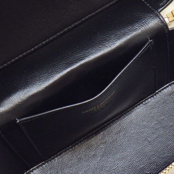 YSL Gabby Vanity Shoulder Bag in Vintage White Lambskin