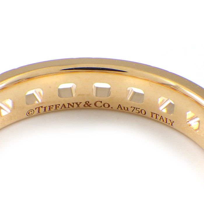 Tiffany & Co. T True Narrow Ring in K18 Pink Gold - Size 9